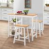 vidaXL Ensemble de bar 3 pcs MDF Blanc