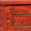 vidaXL Coffre de rangement bois de manguier massif 101x39x42 cm rouge