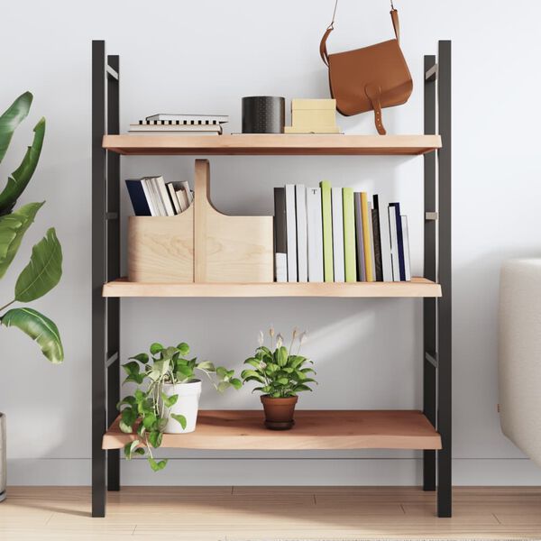 vidaXL &Eacute;tag&egrave;re murale 80x60x(2-4) cm bois de ch&ecirc;ne massif non trait&eacute;