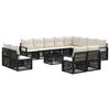 vidaXL Ensemble de canap&eacute; de jardin 13 pcs Noir polyrotin