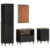 vidaXL Ensemble de meubles de salle de bain 4 pcs bois manguier massif