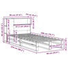 vidaXL Lit biblioth&egrave;que sans matelas 90x200 cm bois massif