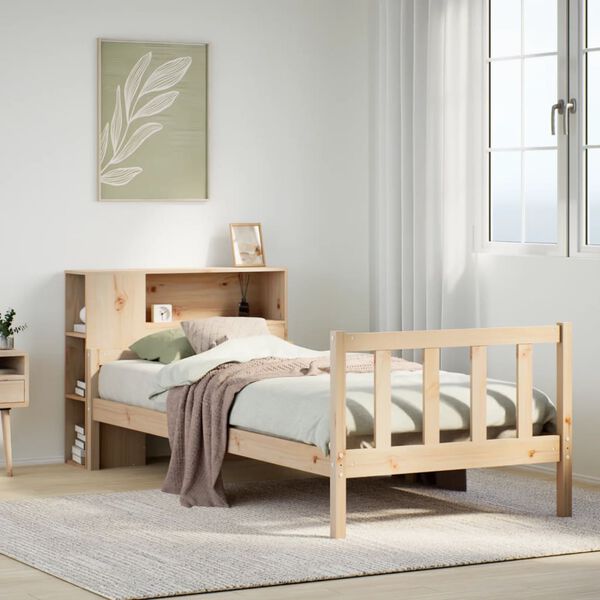 vidaXL Lit biblioth&egrave;que sans matelas 100x200 cm bois massif de pin
