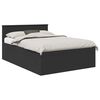 vidaXL Cadre de lit Noir 140 x 190 cm Bois d'ing&eacute;nierie