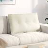 vidaXL Coussin de Dos Cr&egrave;me 80 x 50 cm Tissu en velours c&ocirc;tel&eacute;