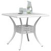 vidaXL Table de jardin blanc 80x80x75 cm aluminium coul&eacute;