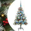 vidaXL Sapin de No&euml;l artificiel Vert et blanc 120 cm