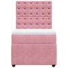 vidaXL Sommier &agrave; lattes de lit avec matelas Rose 100x200 cm Velours