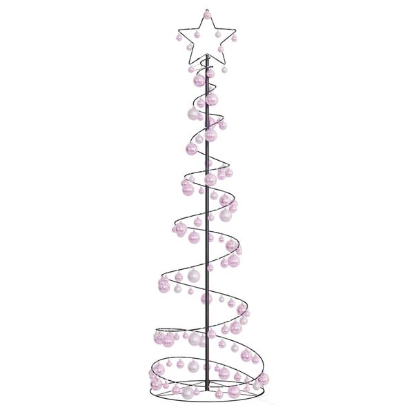 vidaXL Sapin de No&euml;l &agrave; LED avec boules 120 LED blanc chaud 180 cm