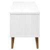 vidaXL Meuble TV MOLDE Blanc 106x40x49 cm Bois de pin massif