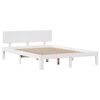 vidaXL Cadre de lit et t&ecirc;te de lit sans matelas blanc 135x190 cm