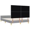 vidaXL Cadre de lit avec t&ecirc;te de lit Gris clair 140 x 200 cm tissu