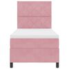 vidaXL Lit &agrave; ressort LED avec matelas Rose 90 x 190 cm Velours