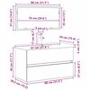 vidaXL Ensemble de mobilier de salle de bain 3 pcs Ch&ecirc;ne noir
