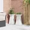 vidaXL Jardini&egrave;re &agrave; pilier 2 pcs Blanc 35 x 35 x 73 cm