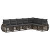vidaXL Ensemble de canap&eacute; de jardin 7 pc Gris et Gris fonc&eacute; polyrotin