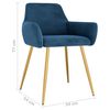 vidaXL Chaises &agrave; manger lot de 4 Bleu Velours