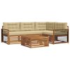 vidaXL Ensemble de canap&eacute;s d'ext&eacute;rieur 5 pc Naturel et Beige