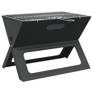 vidaXL Grill ext&eacute;rieur 46 x 31 x 31 cm Acier Noir
