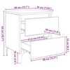 vidaXL Cabinet de chevet 2 pcs Ch&ecirc;ne noir 40 x 35 x 50 cm