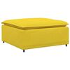 vidaXL Module de repose-pieds pour canapé modulaire Jaune clair 100 x 100 x 48 cm