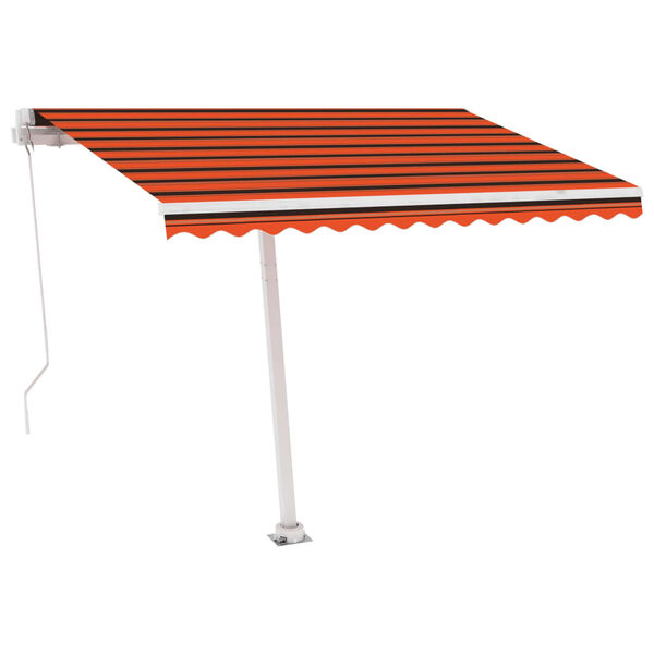 vidaXL Auvent manuel r&eacute;tractable sur pied 350x250 cm Orange et marron