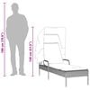 vidaXL Chaises longues lot de 2 avec auvents et table gris clair rotin