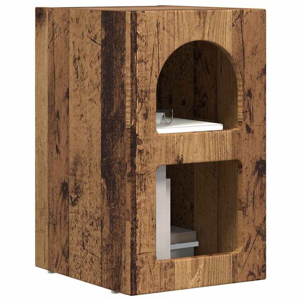 vidaXL Table de chevet Bois ancien 29,5 x 33,5 x 50 cm