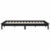 vidaXL Cadre de lit sans matelas noir 120x200 cm bois massif