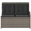 vidaXL Banc de jardin avec coussin Gris polyrotin