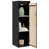 vidaXL Armoires murales 2 pcs Noir 30x30x100 cm Bois de pin massif