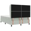 vidaXL Lit &agrave; ressorts avec matelas Gris clair 200 x 140 cm Velours