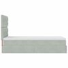 vidaXL Cadre de lit ottoman avec matelas gris clair 80x200 cm velours