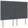 vidaXL T&ecirc;te de lit Gris fonc&eacute; 160 cm Tissu en velours c&ocirc;tel&eacute;