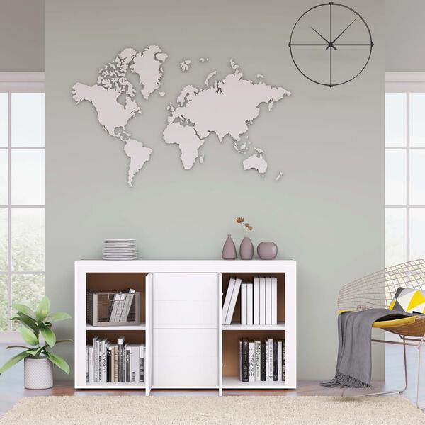 vidaXL Buffet Blanc 120x36x69 cm Bois d'ing&eacute;nierie