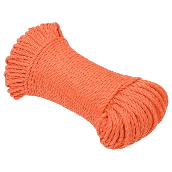 vidaXL Corde de travail Orange 6 mm 25 m Polypropyl&egrave;ne