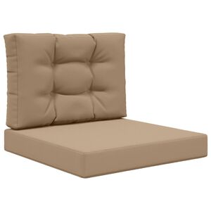 vidaXL Coussin de canap&eacute; d'ext&eacute;rieur 2 pcs Taupe Polyester