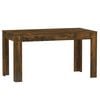 vidaXL Table &agrave; manger ch&ecirc;ne fum&eacute; 140x74,5x76 cm bois d'ing&eacute;nierie