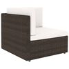 vidaXL Salon de jardin 10 pcs avec coussins Marron R&eacute;sine tress&eacute;e