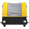 vidaXL Remorque de v&eacute;lo noir et jaune 30 kg fer