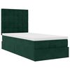 vidaXL Cadre de lit ottoman avec matelas vert fonc&eacute; 90x200 cm velours