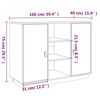 vidaXL Buffet Blanc 100x40x75 cm Bois massif de pin