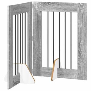 vidaXL Porte de chien pliable avec supports 2 pc Sonoma gris 120,5 cm