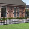 vidaXL Cl&ocirc;ture de jardin Kampen avec pointe en forme de lance, acier noir 240&nbsp;x&nbsp;125&nbsp;cm