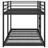 vidaXL Lit superpos&eacute; sans matelas noir 107x203 cm acier