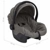 vidaXL Si&egrave;ge d'auto pour b&eacute;b&eacute; Gris clair 42x65x57 cm