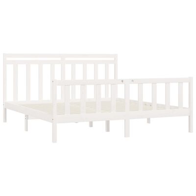 vidaXL Cadre de lit sans matelas blanc bois massif de pin 180x200 cm