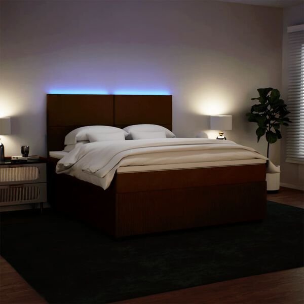 vidaXL Sommier &agrave; lattes de lit avec matelas Rose 180x200 cm Velours