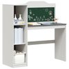 vidaXL Bureau tableau noir ROROS Blanc et Gris 120 x 45 x 118,5 cm