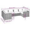vidaXL Salon de jardin 6 pcs avec coussins R&eacute;sine tress&eacute;e Marron